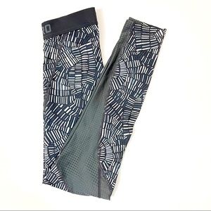 Nike Pro Tights/Leggings, Gray/White Print, XS